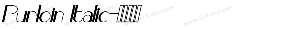 Purloin Italic字体转换